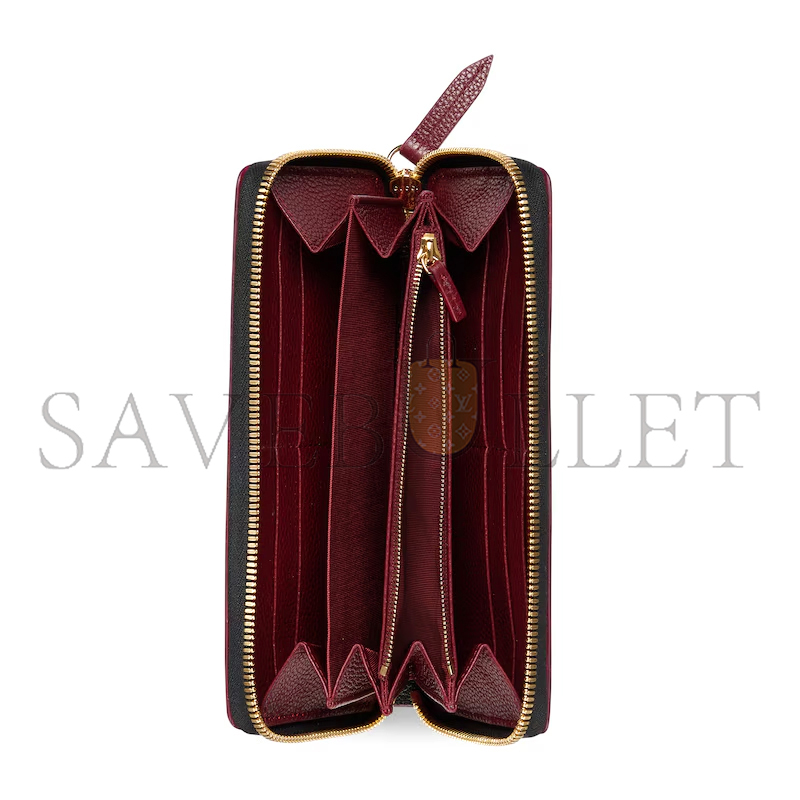 GUCCI BI-COLOR GG MARMONT ZIP AROUND WALLET 456117 (19*10.5*2cm)